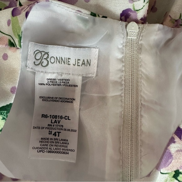 Bonnie Jean Lavender Floral Dress - Picture 7 of 8